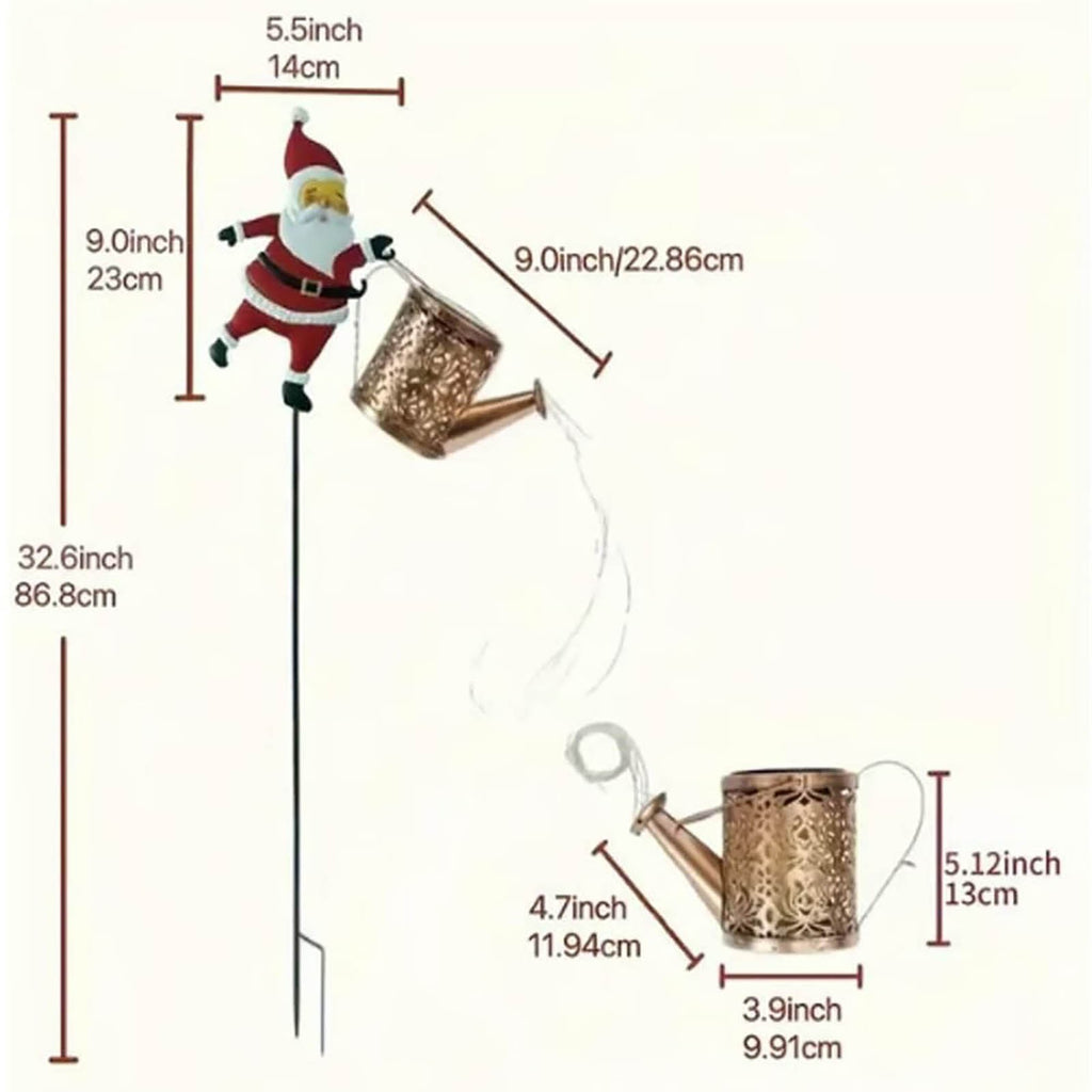 Christmas Solar Kettle Lights Garden Lawn Decorative Lights, Santa Claus Lantern