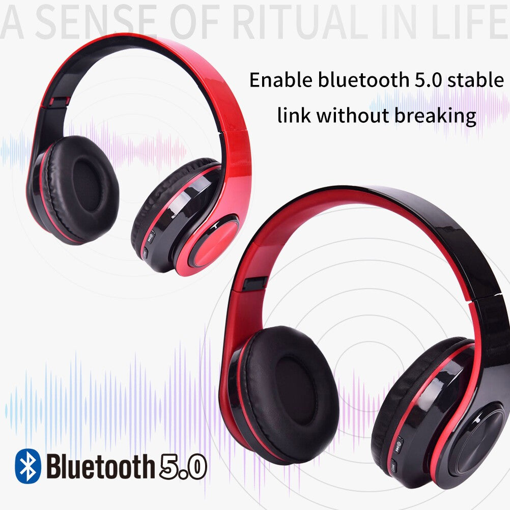 Wireless Bluetooth 5.1 Headphones Noise Cancelling Over-Ear Stereo Earphones UK~