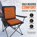 Foldable Electric Heat Pad, Portable Heated Chair Pad, 3 Level Adjustable