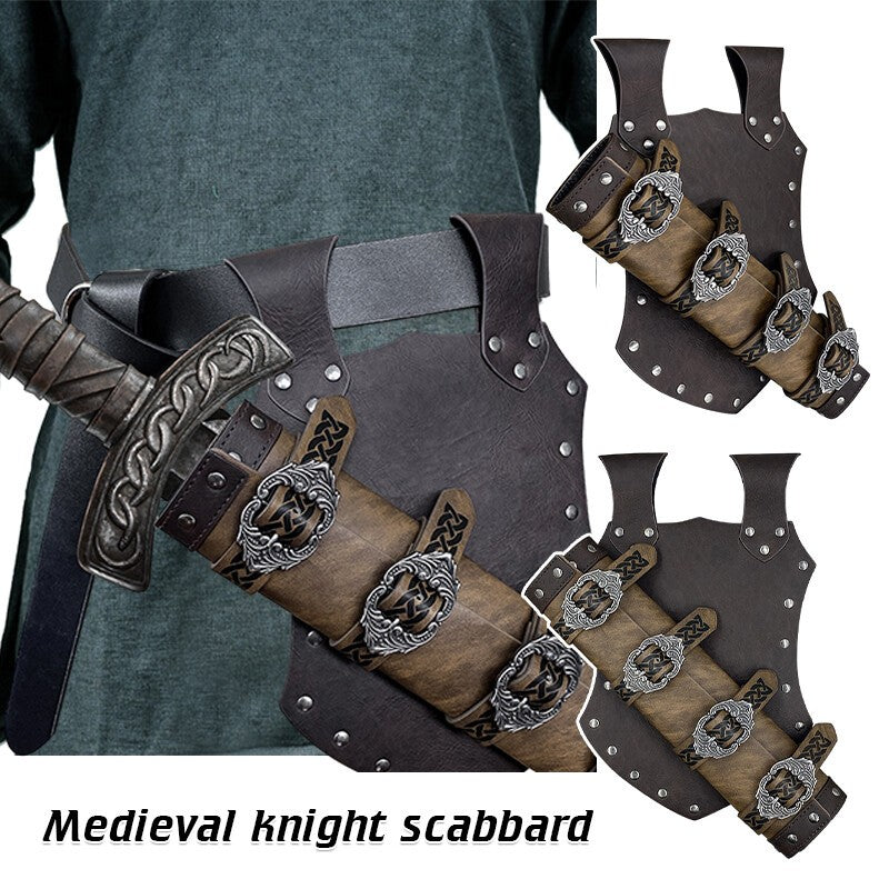Medieval   Warrior Sword Holder PU Leather Waist Scabbard Cosplay Retro