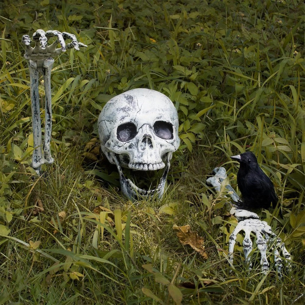 Realistic Skeleton Stakes Halloween Decorations Scary Skeleton for Lawn Garden