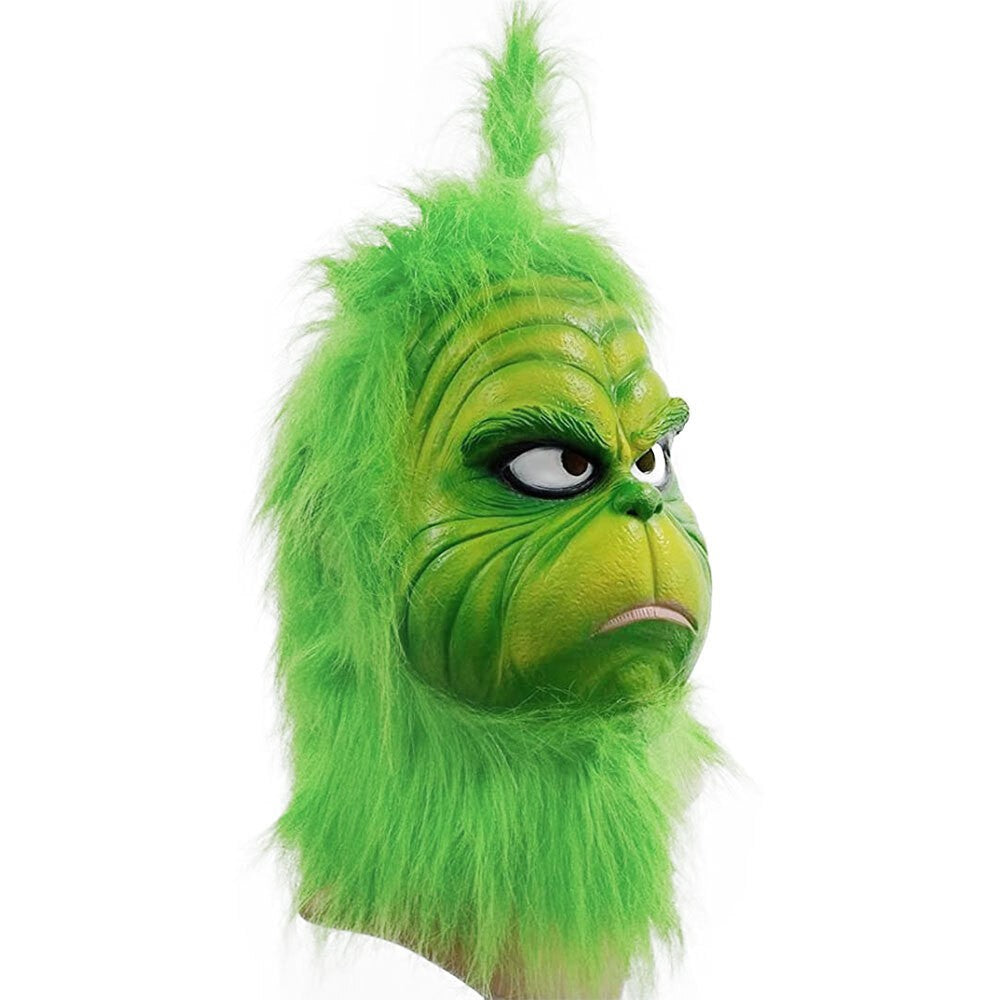 Grinch Full Head Mask Wig Xmas Hat Monster Christmas Party Masquerade