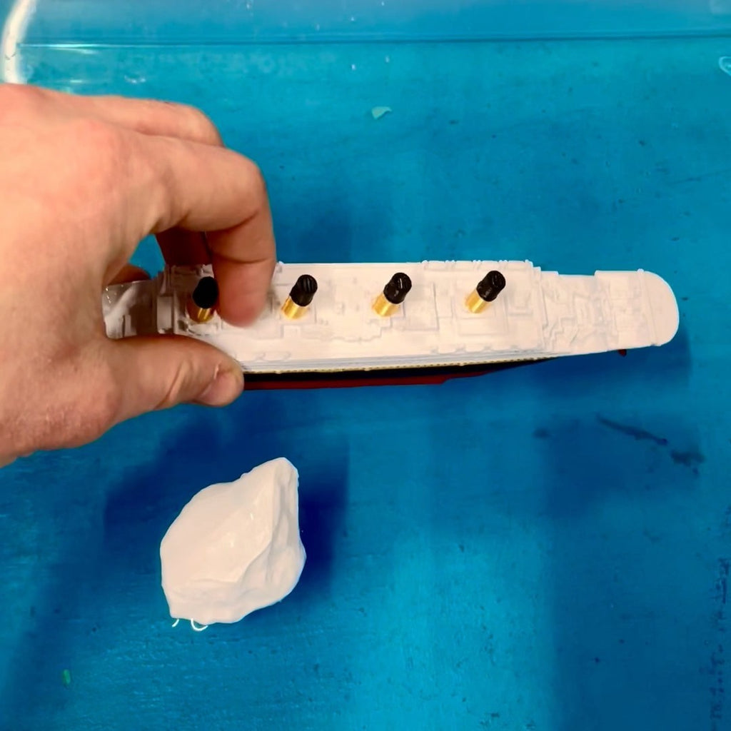 Break In Half RMS Titanic Toys UK Split In Half Titanic Bath Boat And Pool Toy