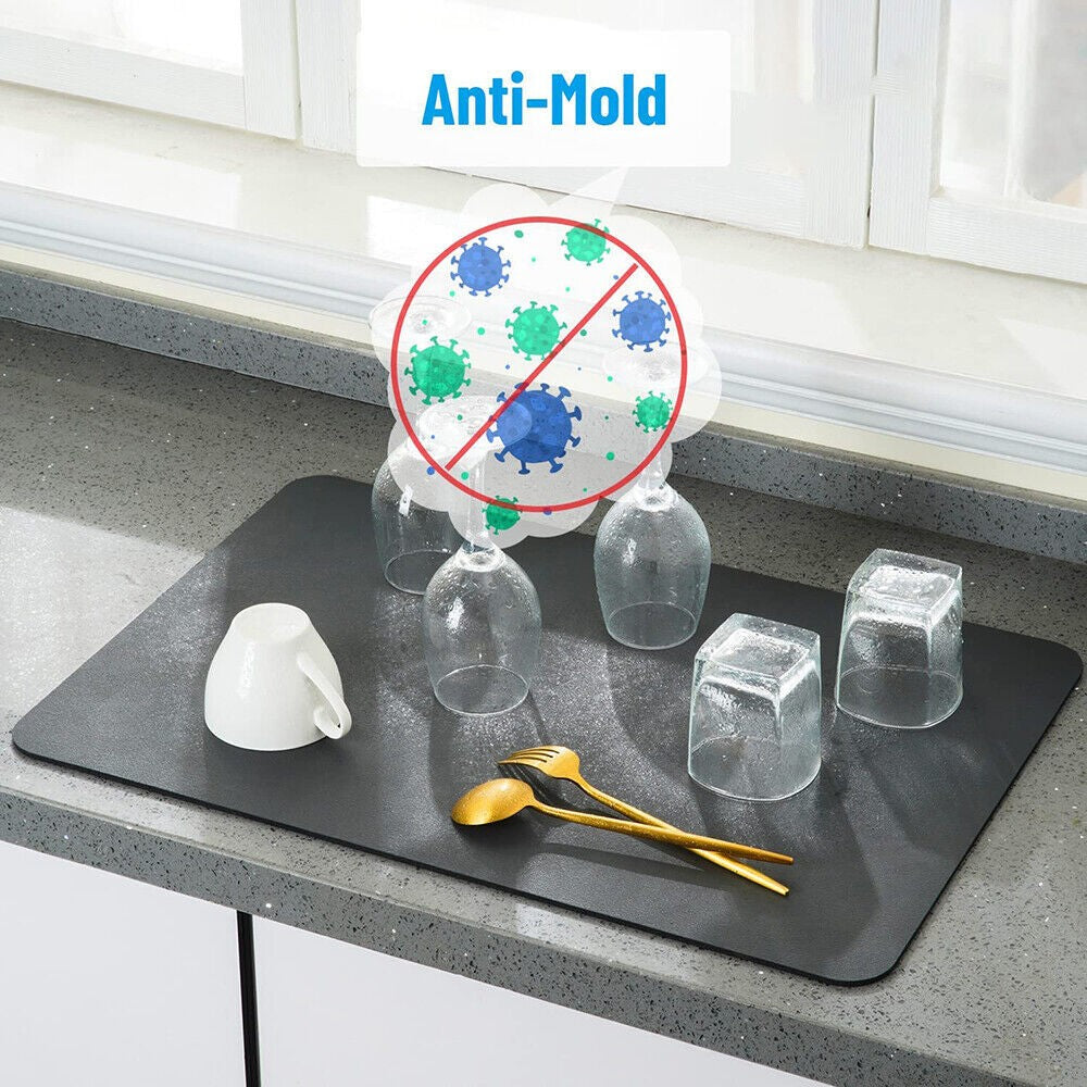 Super Absorbent Kitchen Draining Mat Drying Mat Quick Dry Drain Pad for Dishes