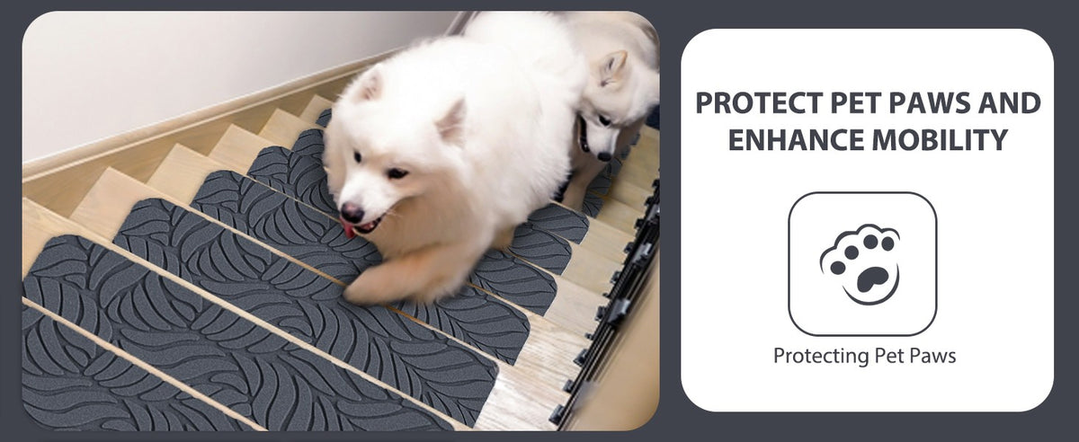 15Pcs Stair Pads Set Carpet Stair Treads Non Slip Adhesive Step Mats Home Decor