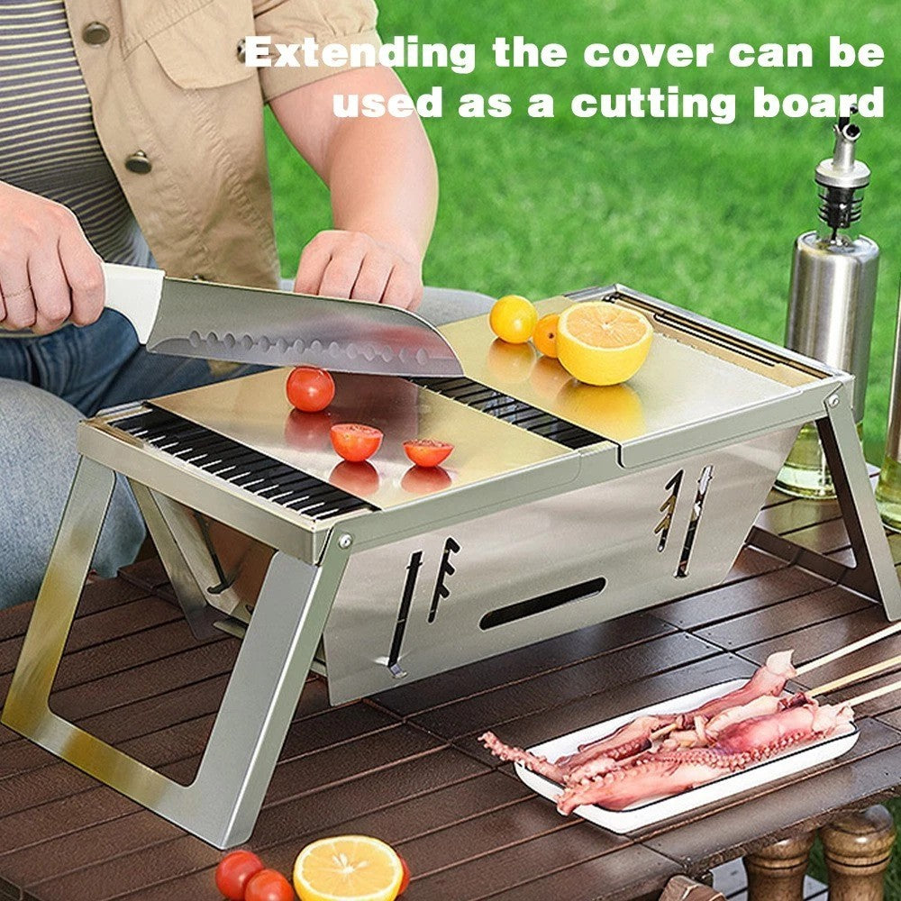 Portable Folding Charcoal BBQ Barbecue Camping Grill Travel Picnic Outdoor