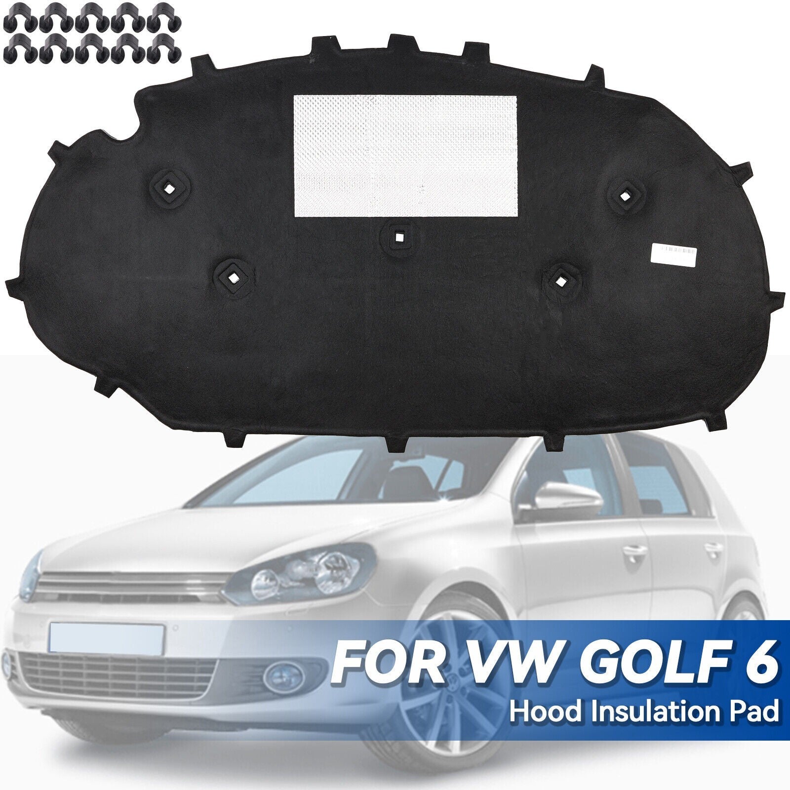 Thermal Insulation Mat Sound Proof Heat Shield For Volkswagen Golf6 Hood Cover