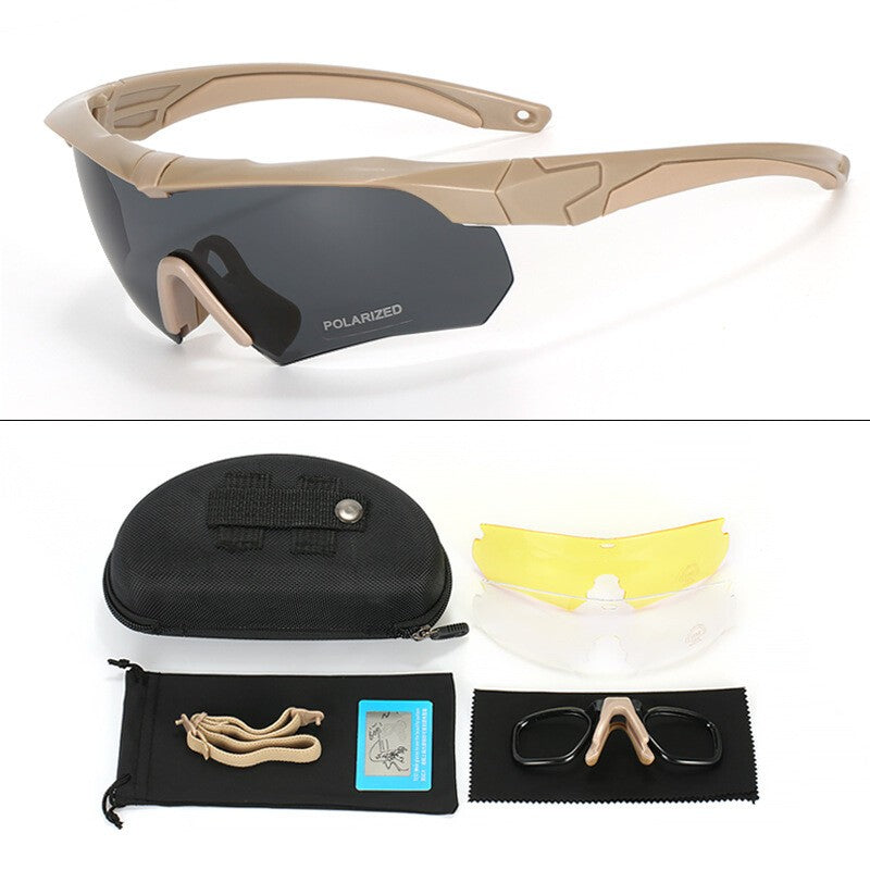 Tactical Shooting Sunglasses Set 3 Interchangeable Lenses Safety Glasses Eyewear