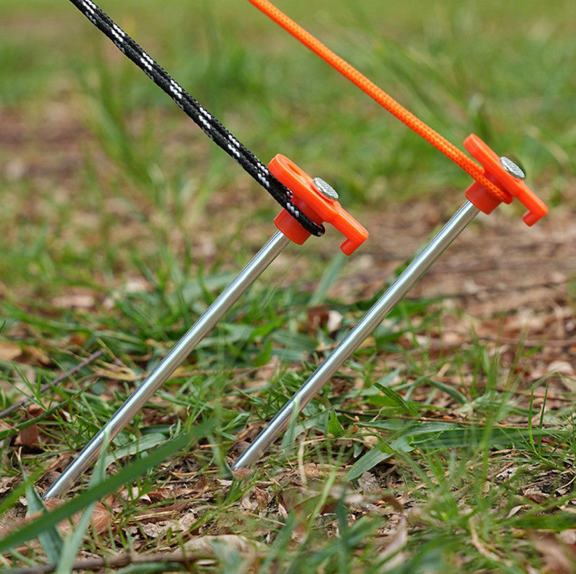 20 PCS Heavy Duty Hard Ground 25 cm Rock Peg Hook Top Camping Awning Tent UK