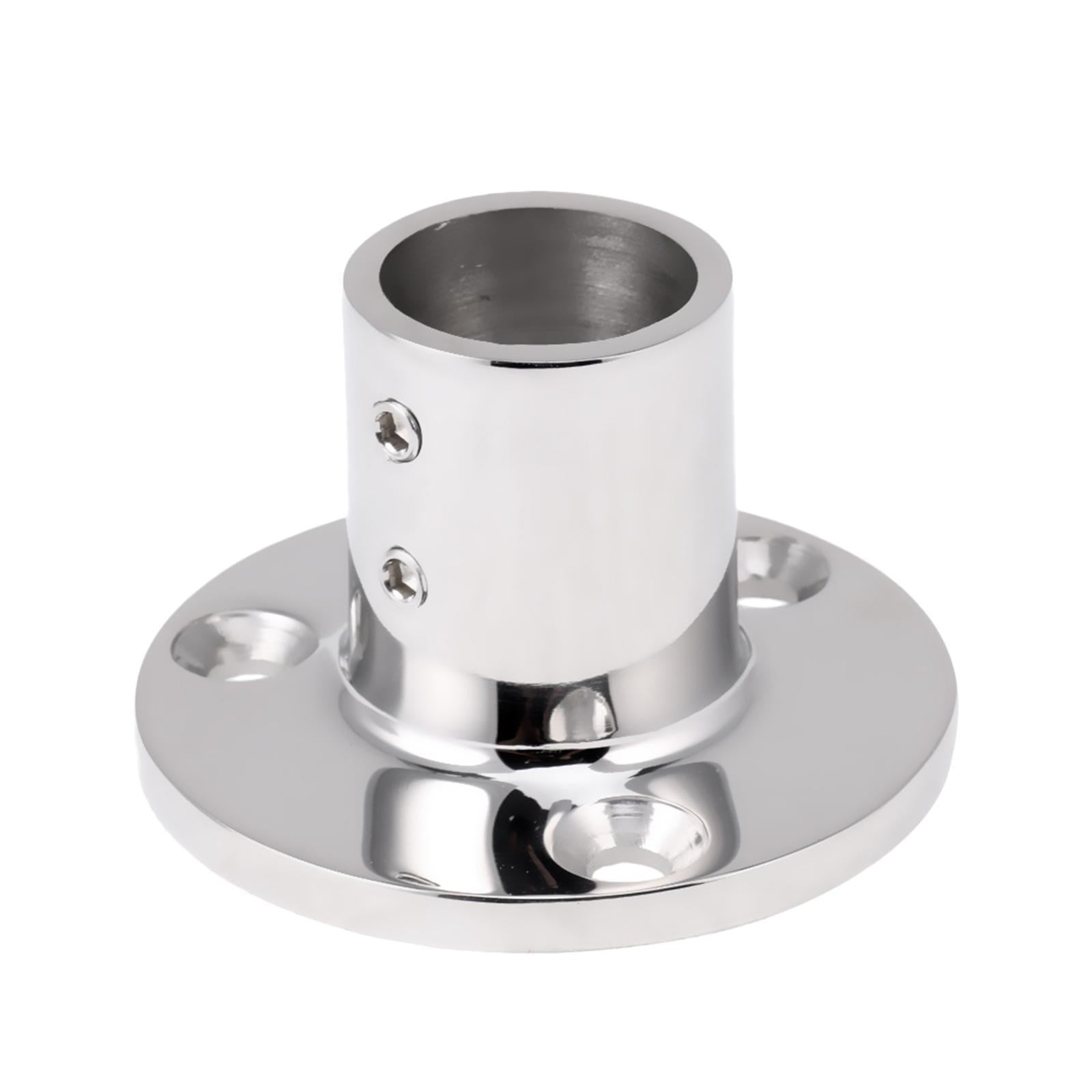 Boat Rail Fitting 1" Tube 25mm Stanchion Round Base Marine Stainless Steel