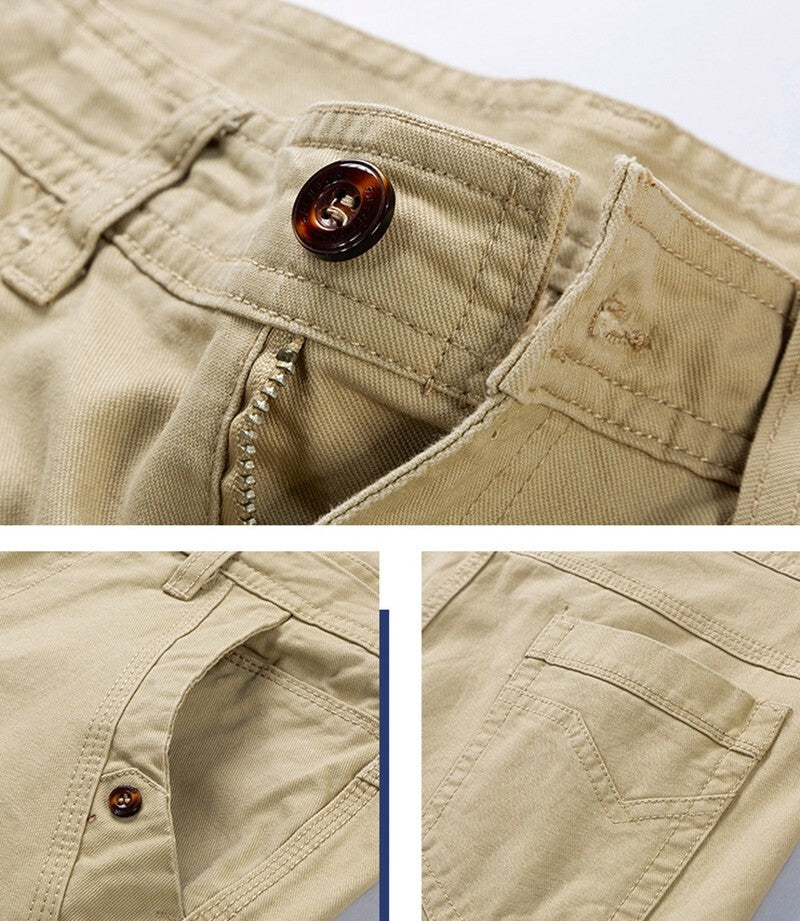 Men Stretch Chino Shorts Cotton Summer Half Pant Casual Cargo Combat Golf Shorts
