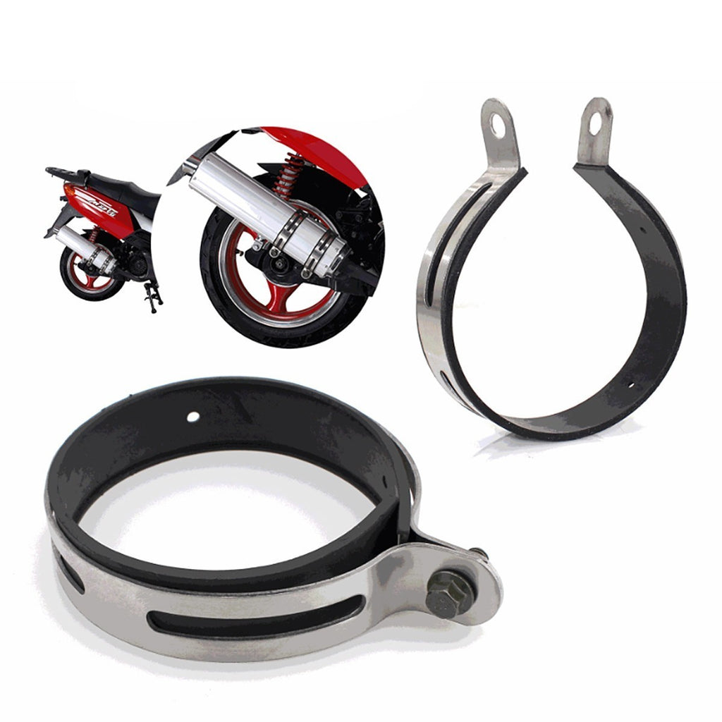 10cm Motorcycle Exhaust Muffler Silencer Hanger Clamp Strap Mount Bracket