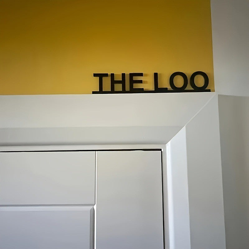 The Loo Toilet Door Topper Hanging Wall Sign Bathroom Restroom Home Wall Decor