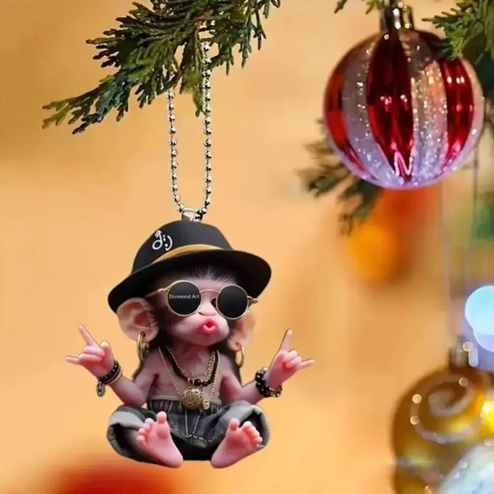 2D Car Decoration Accessories with Chain Bag Pendant  Car Interior Accessories