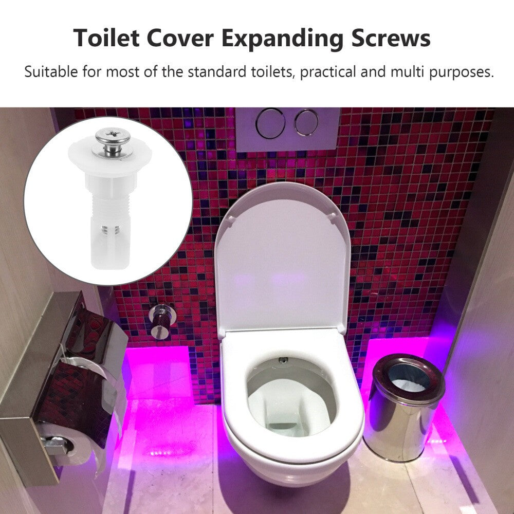 2 Pcs Toilet Seat Holders Rubbers Screw Prevent Screws