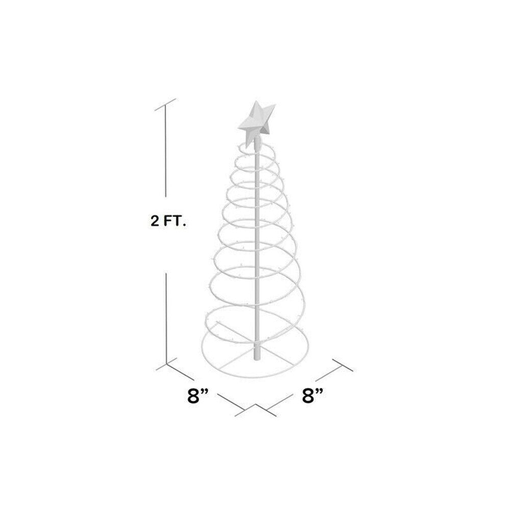 Solar Powered LED Christmas Tree Stake Star Light Outdoor Yard Garden Pathway