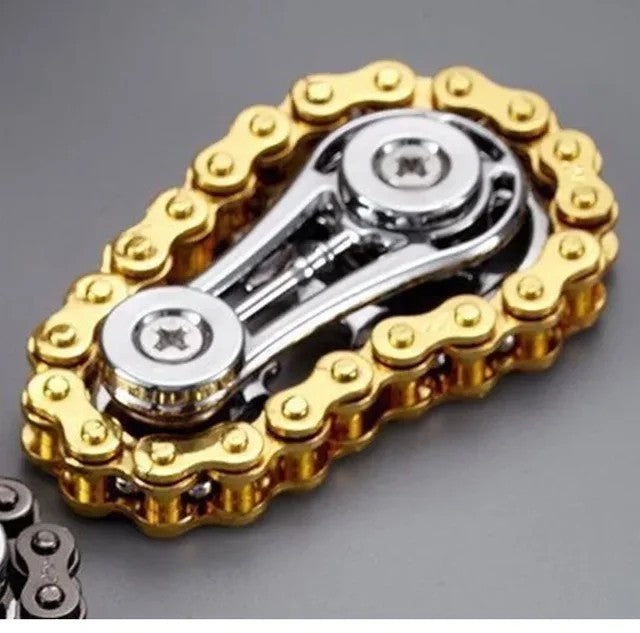 1X Fidget Roller Bike Chain Finger Toy Stress Anxiety Relief Chain Hand Roller