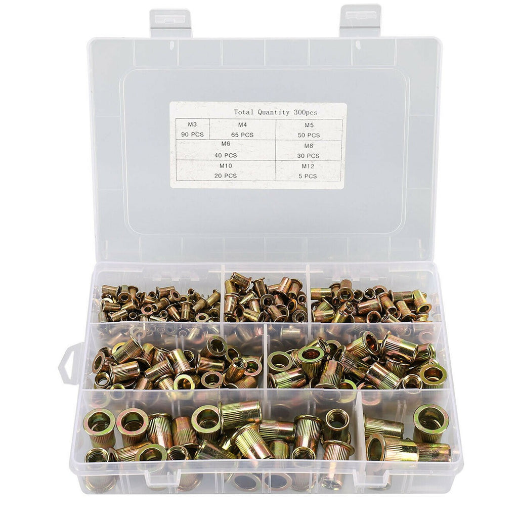 300XM3-M12 Mixed Rivnuts Blind Rivet Nuts Kit Threaded Nuts Anti-oxidation UK