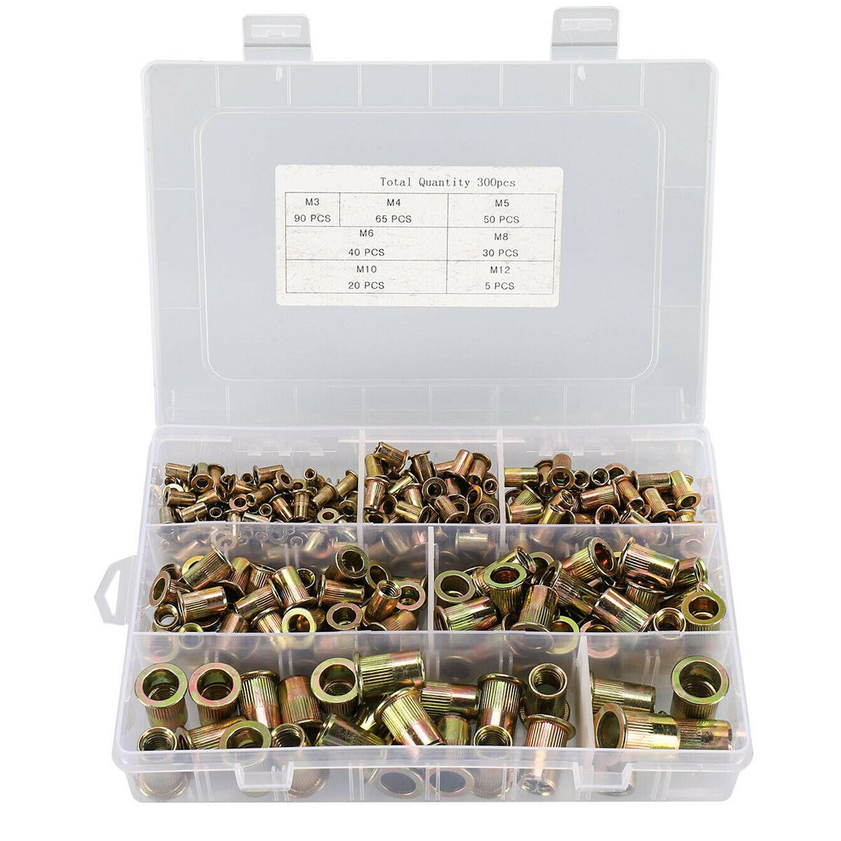 300XM3-M12 Mixed Rivnuts Blind Rivet Nuts Kit Threaded Nuts Anti-oxidation UK
