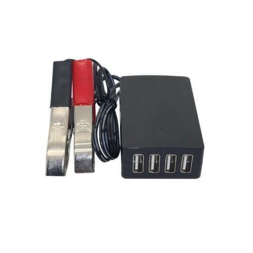DC Converter with Battery Clip 12v-24v to 5V USB QC3.0 Fast Charger Durable