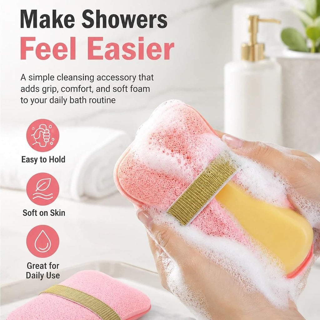 2 Pack Sponge Soap Saver Pouch Bar Soap Scrubber Bag Bath Exfoliating Shower