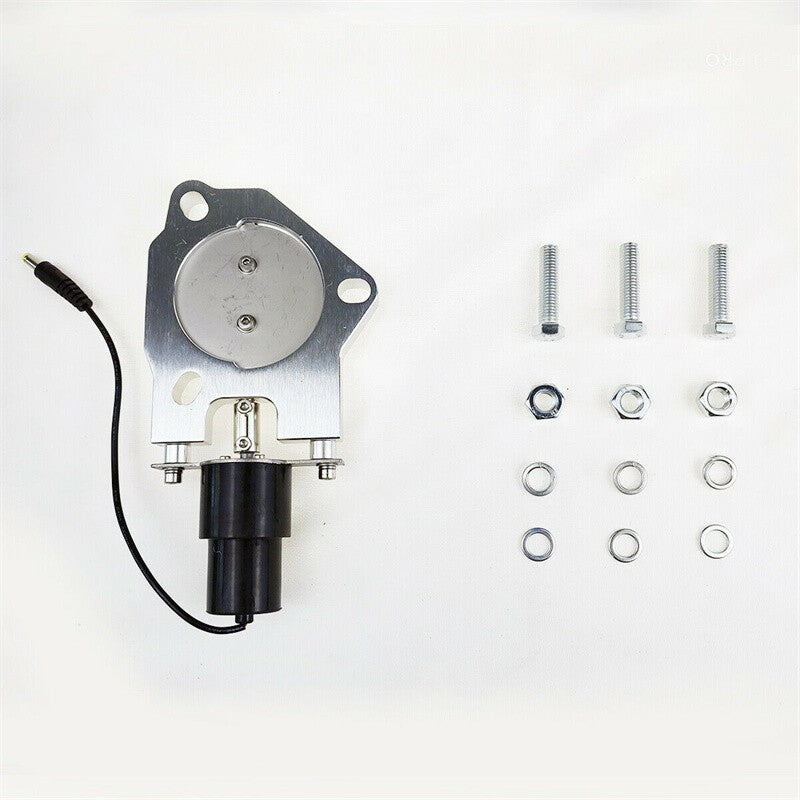 3" Electric Exhaust Control Motor Butterfly Valve Kit w/Screws Stainless Steel