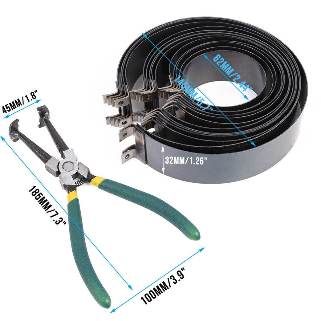 14PCS Motorcycle Motobrike Piston Ring Clamp Compressor Tool Repair Kit 62-145mm