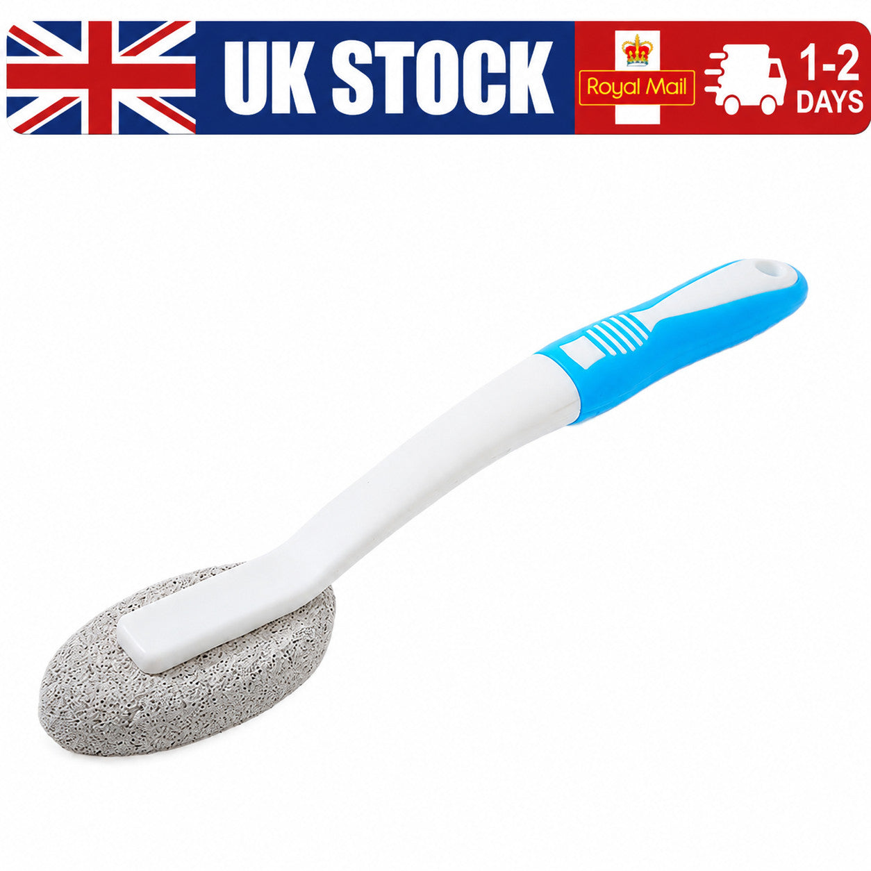 Natural Pumice Stone Toilet Cleaner Brush for Limescale & Stain Removal