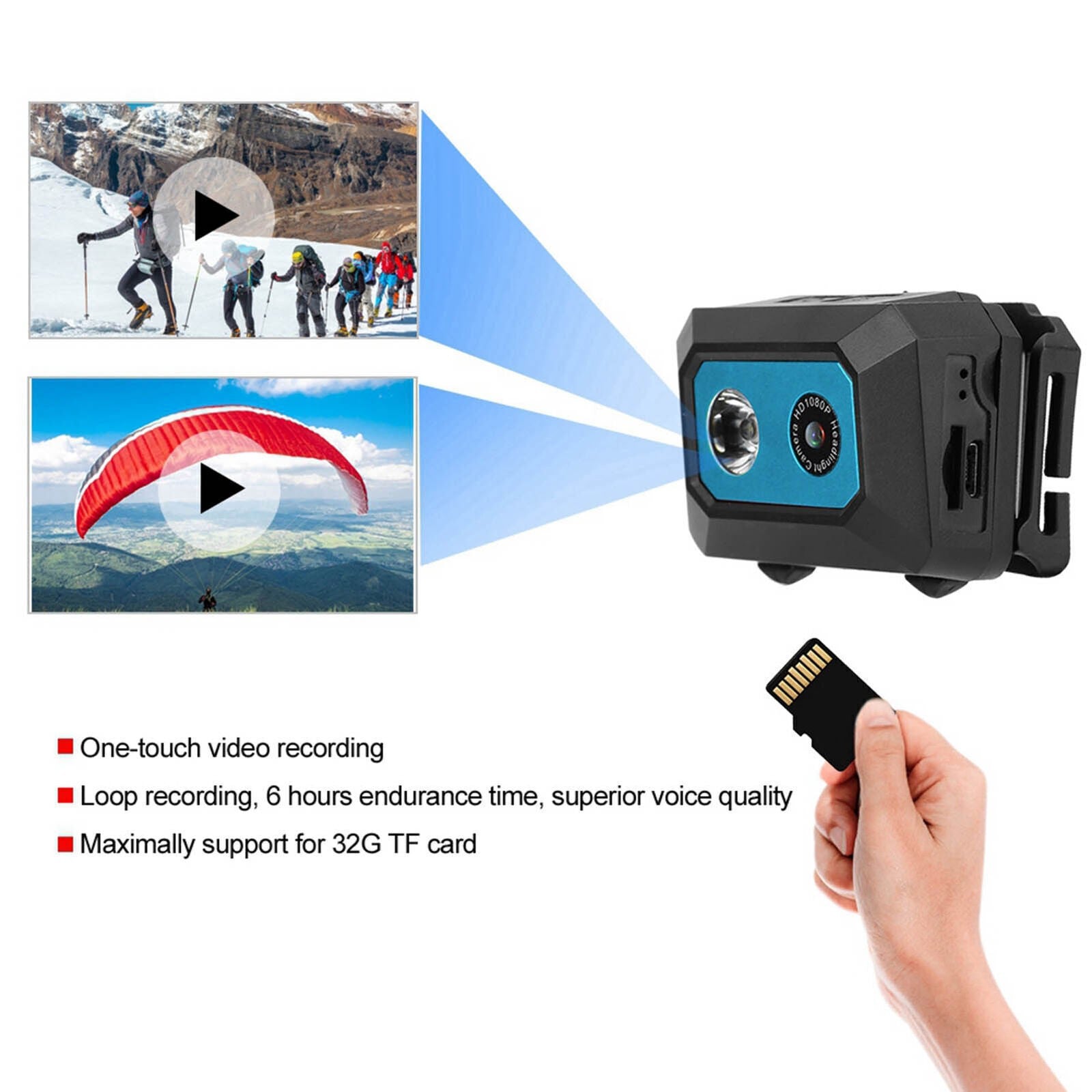 Super HD 1080P DV Sports Camera Head Mounted Action Video Camcorder DVR Recor