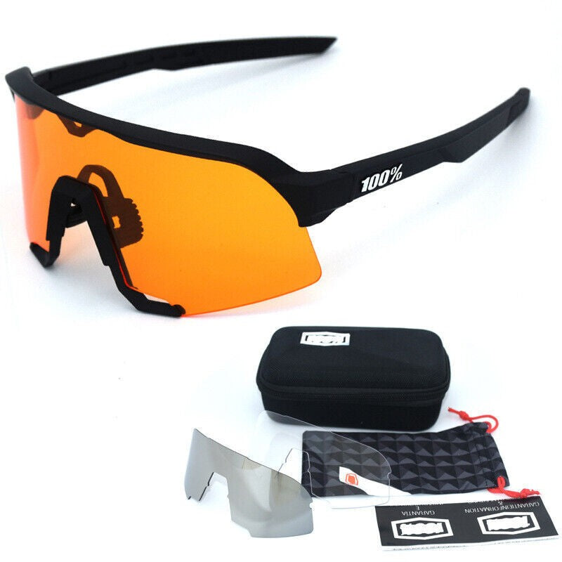 Cycling Glasses 3 Lens Polarized Sunglasses UV400 MTB Road Bike Goggles