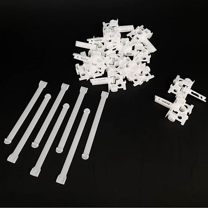 12 Sets Blinds Accessories Parts Vertical Slats Fixer Tabs Headrail Track