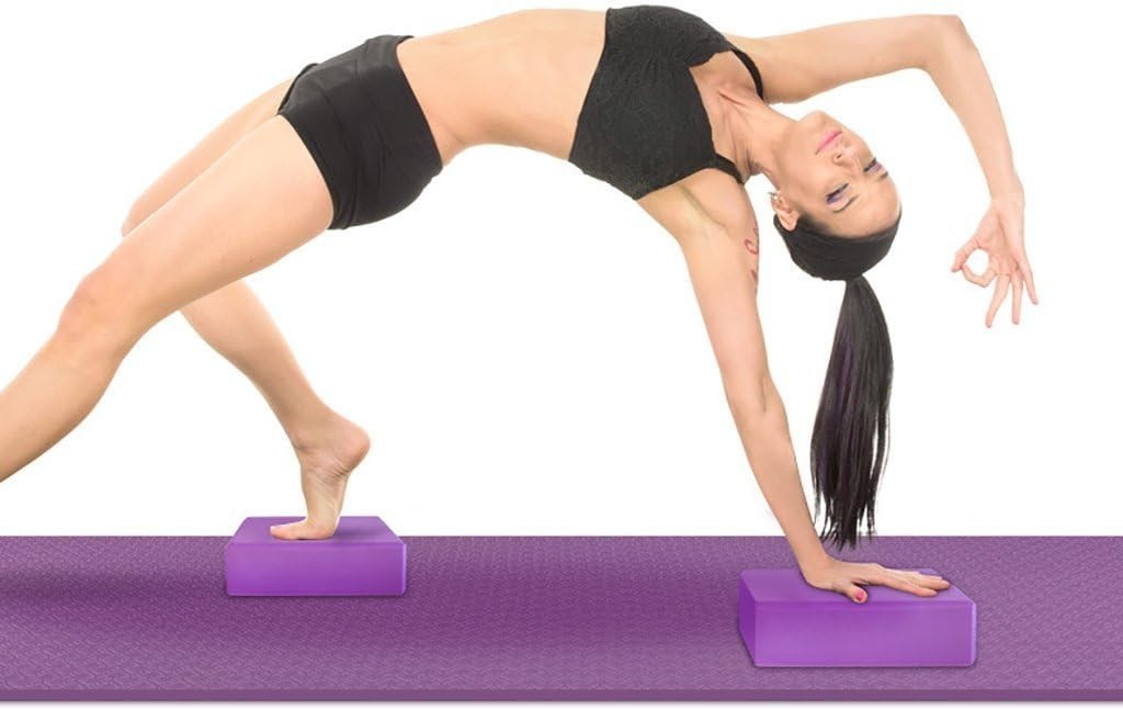 Yoga Gym Blocks Brick Foam Pair Exercise Training Pilates Meditation Anti Slip