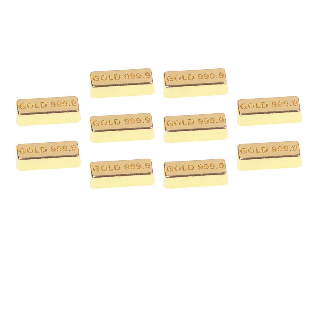 12 Pieces 1/12 Mini Golden Brick Miniature Fake Gold Bar Sand