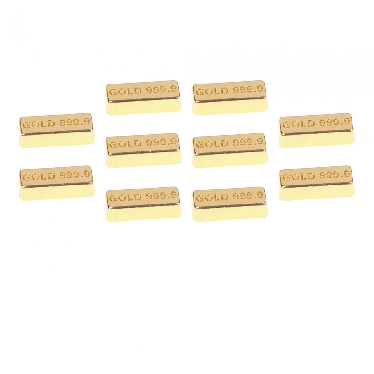 12 Pieces 1/12 Mini Golden Brick Miniature Fake Gold Bar Sand