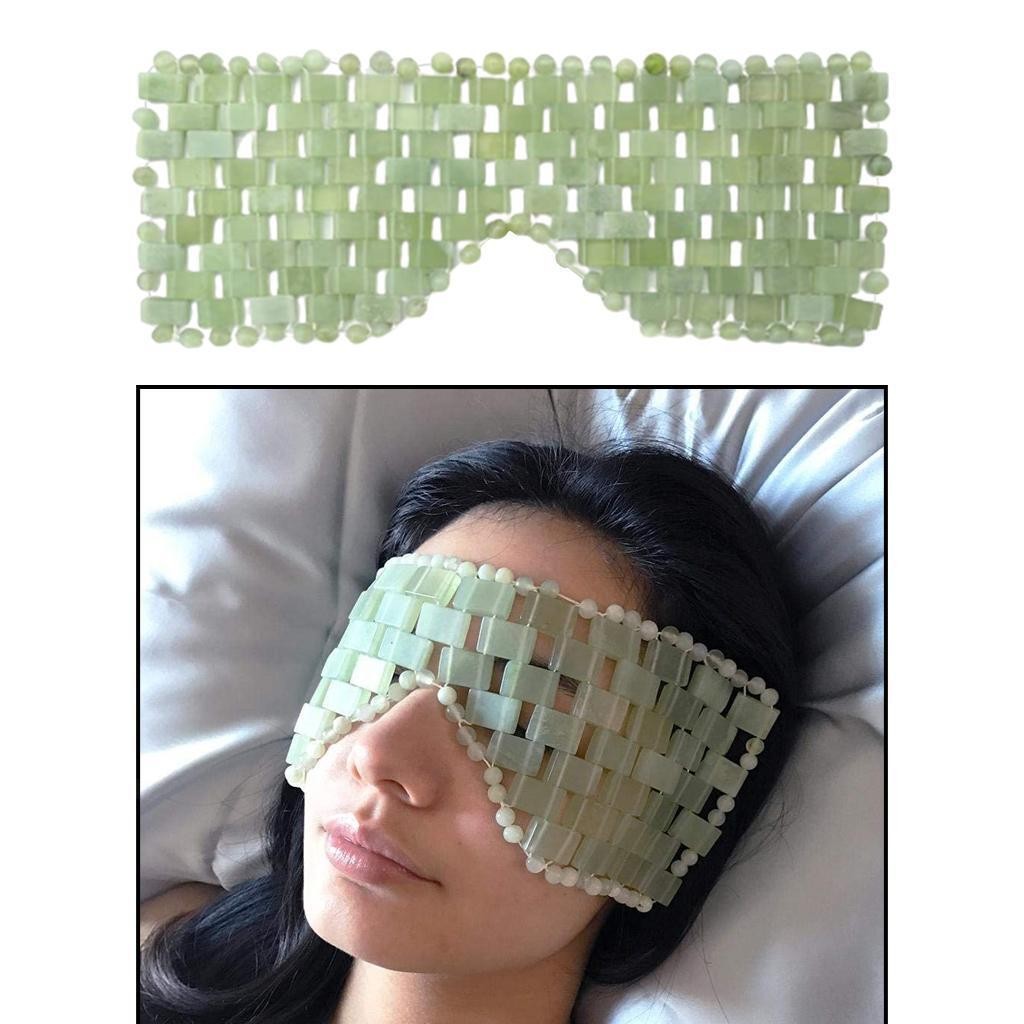 Natural Jade Eye Mask Curtain Face Massager Sleep Mask Stone