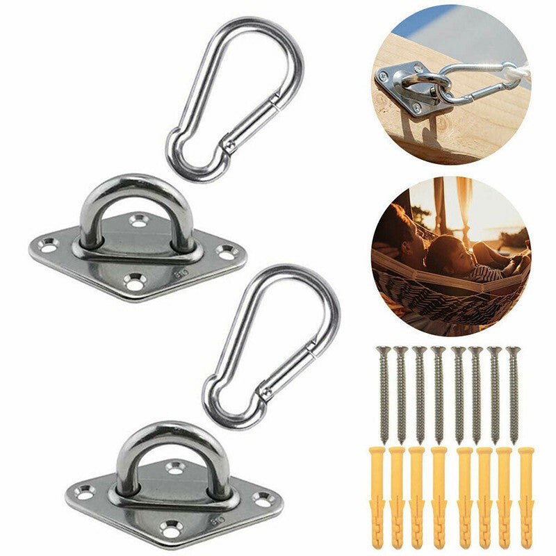 Heavy Duty Stainless Hammock Hanging Hook Swing Chair Bracket Hardware Tool Kit