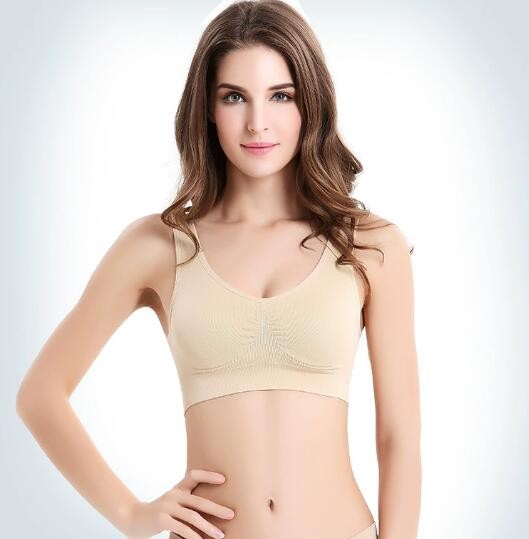 Women's Seamless Full Coverage Cups Bra Comfy Shapewear Sports Stretch Crop Vest