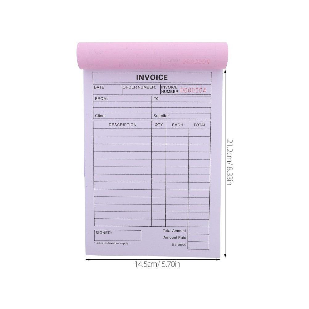 Purchase Order Book Mechanic Receipt Invoice for Financial Records