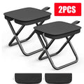 2X Folding Stool Portable Chair Steel Bracket for Outdoor Hiking Fishing Travel