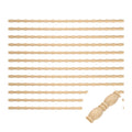 12Pcs 15.75" Decorative Wood Trim, Unfinished 3D Wood Molding (Gourd Line, 12mm)