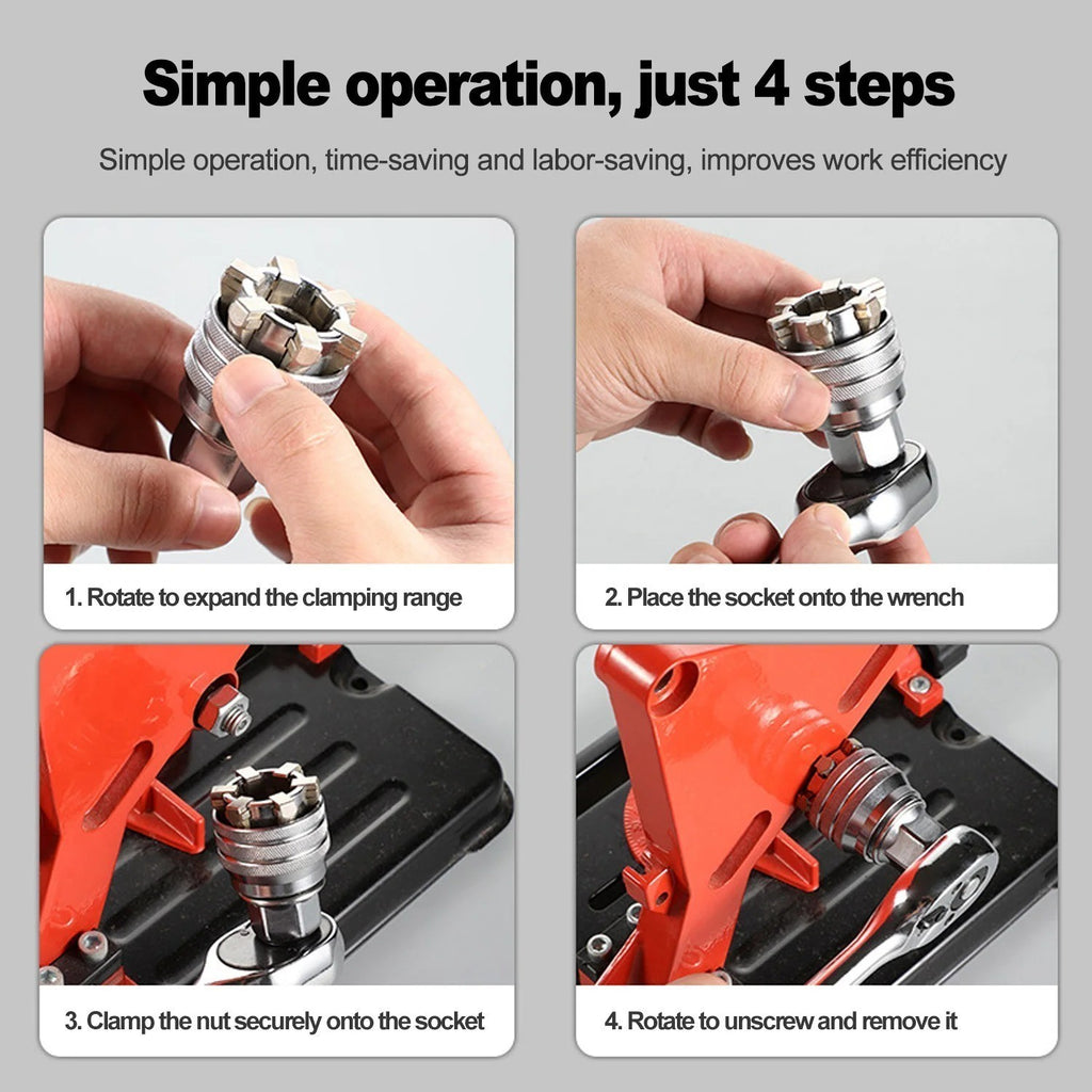1PCS Socket Wrench Sleeve Multifunctional Repair Tool Steel for Home