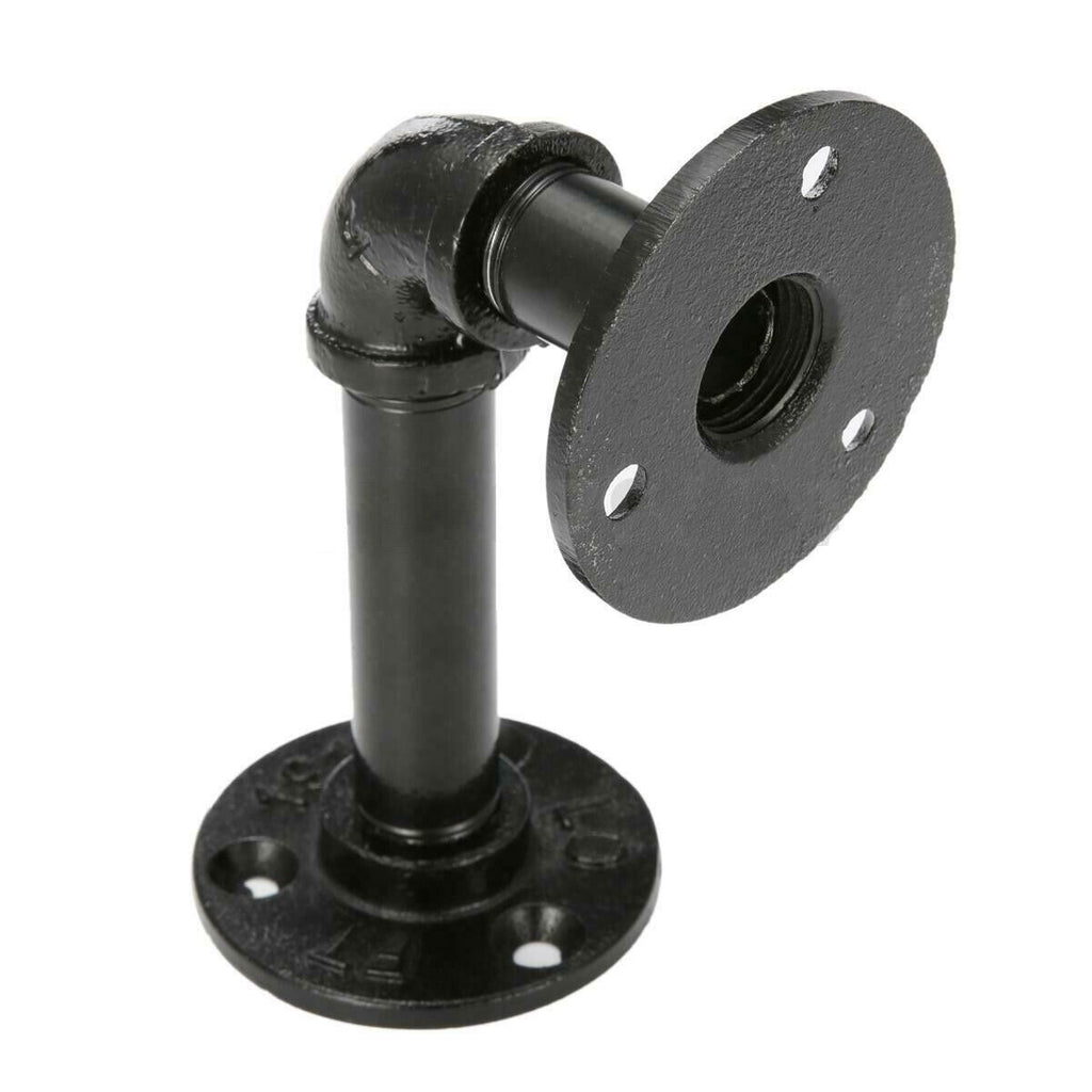 4-8X Pipe Shelf Brackets Industrial Iron Rustic Floating Shelves Storage Unit UK