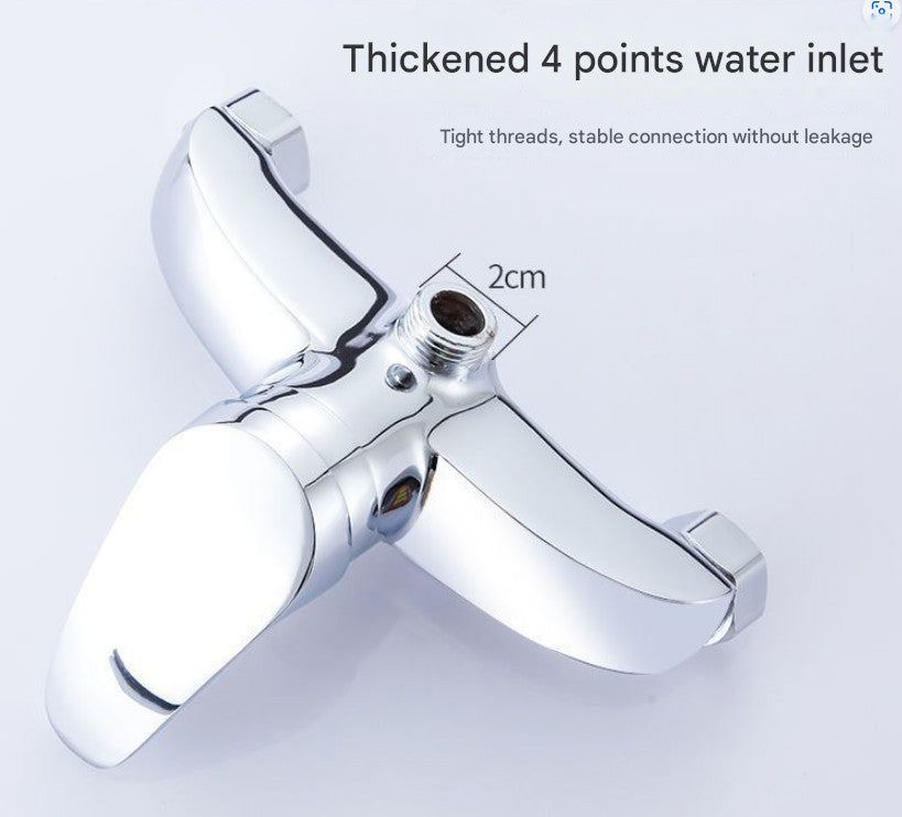 Chrome Plated Brass Single Lever Bathroom Tap Shower Mixer Shower Faucet