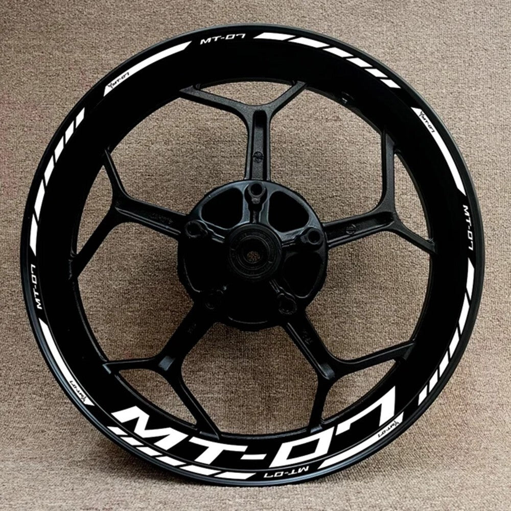 For Yamaha MT-07 17 inch Wheel Hub Rim Decorative Decal Reflective Sticker