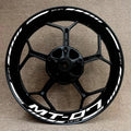 For Yamaha MT-07 17 inch Wheel Hub Rim Decorative Decal Reflective Sticker