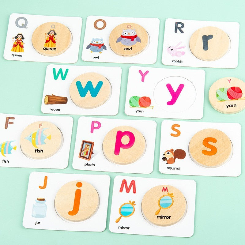 Kids Cardboard English Spelling Alphabet Game Early Education Educational Gift