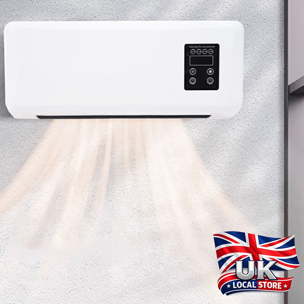 2in1 Wall Mounted  Natural  Air Conditioner Fan Heater Remote Control NEW