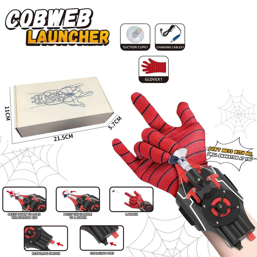 Web Shooter Launcher String Toy Electric Reel In Spider Web Shooters