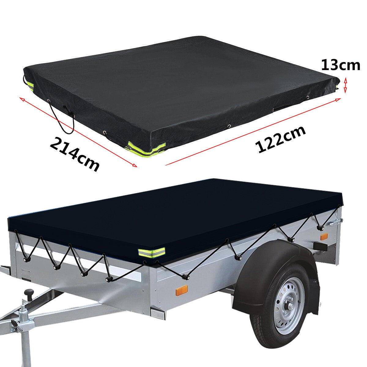 7ft x 4ft Strong Fully Waterproof Trailer Cover Heavy Duty Truck Cover w/Straps