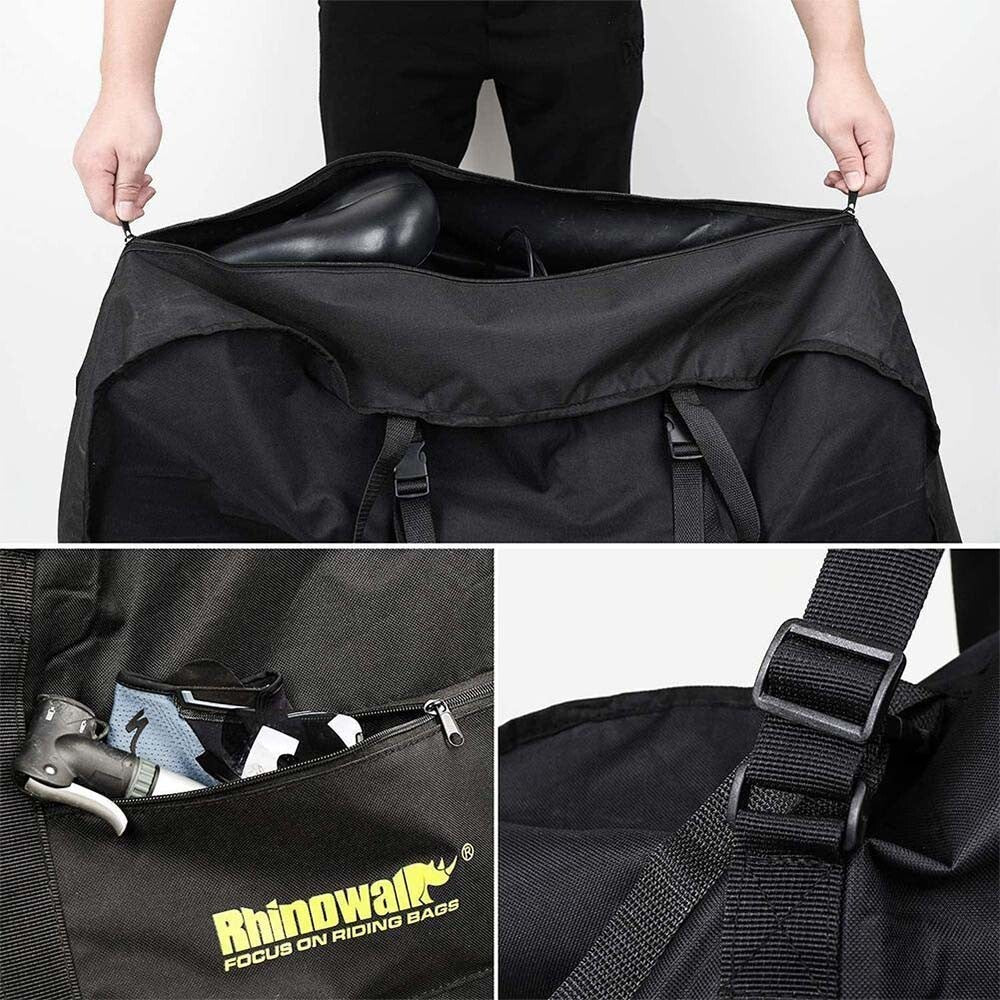 20 Inch Black Folding Bike Bicycle Carrier Bag Carry Transport Travel Pouch Case